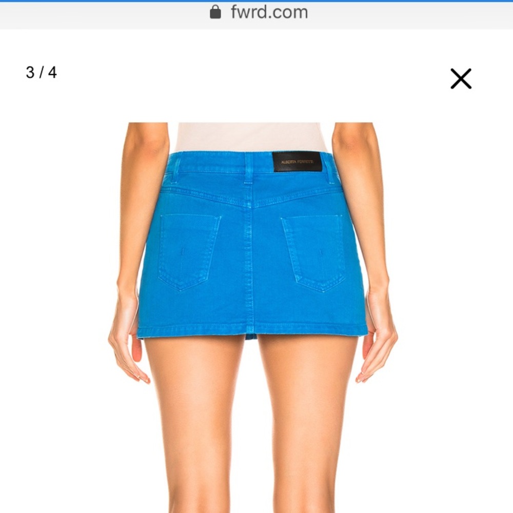 Alberta Ferretti Denim Skirt (Blue).